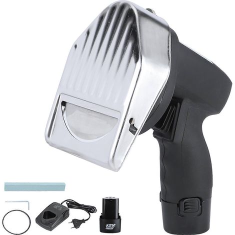 Couteau électrique sans fil pour viande, lame de découpe portative, trancheuse à main, machine à trancher la viande, usage domestique, acier inoxydable, charge USB, portable et efficace. (1/5)