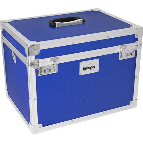 Bauletto blu con due chiusure frontali a combinazione per grooming 40 × 30 × 30 cm (1/3)