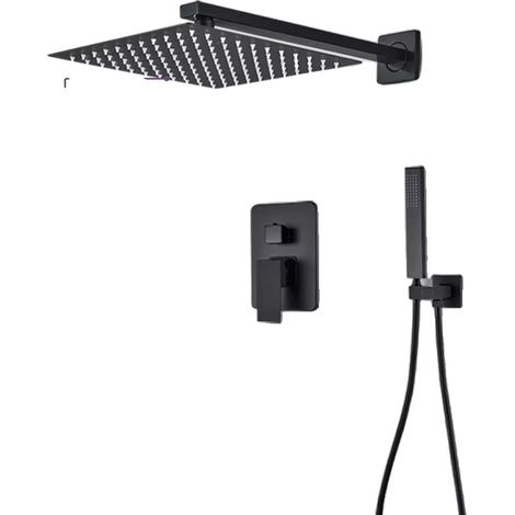 Robinet de douche de salle de bain, ensemble à 2 voies, valve en céramique durable, 8 pouces, type A (1/2)
