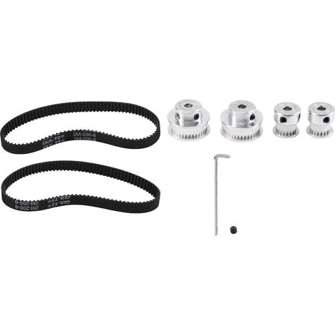 2 Sätze GT2 Zahnriemen-Umlenkrolle Aluminium-Synchronrad-Kit für 3D-Drucker CNC-Mechanische Antriebe (1/5)