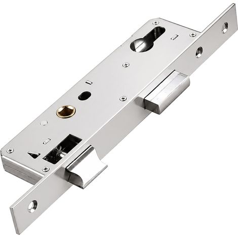 Serrure à encastrer et porte de jardin en acier inoxydable  Serrure de porte antirouille pour porte en métal et porte de clôture  Universelle gauche/droite (92 x 25 mm, 92 mm) (1/5)