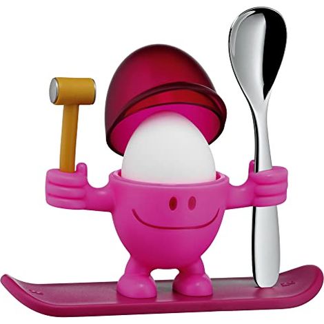 WMF Portauovo McEgg Bimbo con Cucchiaio Acciaio Inox, Plastica, Rosa (1/4)