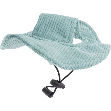 Casquette pour animaux de compagnie Protection solaire doux confortable léger chapeau mignon avec trous d'oreille pour chats chiens vert S (1/5)
