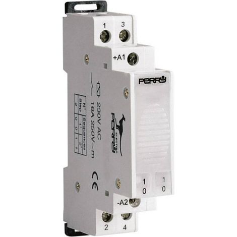Télérupteur pour profilé Wallair Stromstoßschalter 2 NO (T) 230 V/AC 16 A 1 pc(s) A725412 (1/2)