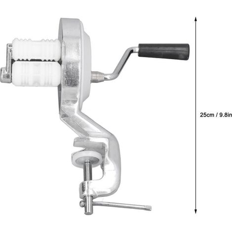 Presse à pâtes en alliage d'aluminium et acier inoxydable, presse à pâtes manuelle à manivelle pour la fabrication de pâtes et de fettuccine.