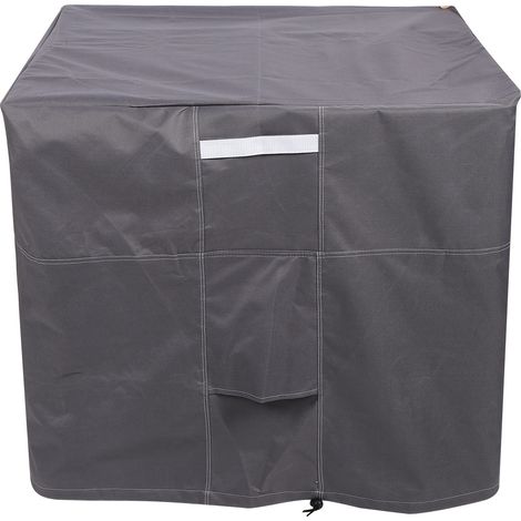 Housse extérieure clim imperméable grise 86x86x76cm protection climatiseur (1/5)
