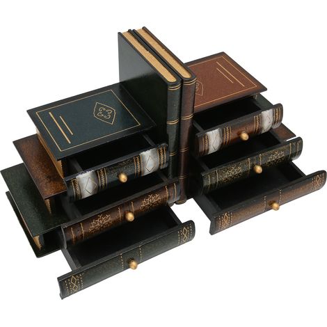 Bibliothèque de style rétro avec tiroirs et support à livres pour la décoration intérieure (1/5)