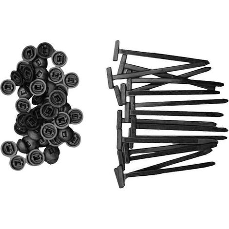 Colliers de serrage universels en nylon, colliers de serrage automobiles en nylon, attaches autobloquantes en nylon, outils pour colliers de serrage (lot de 100). (1/5)
