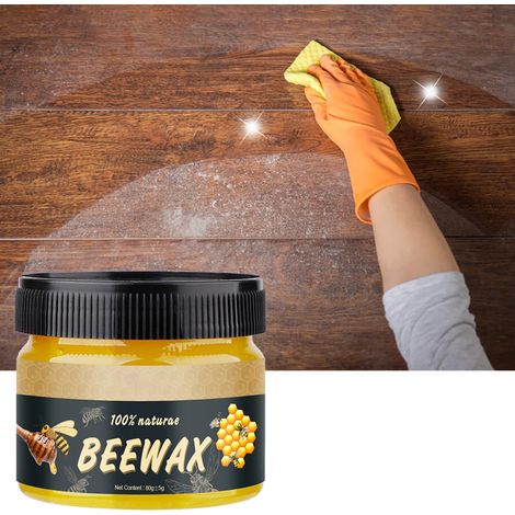 Cire d'abeille pour le polissage de meubles, produit de rénovation pour le bois et l'entretien des meubles, cire de rénovation résistante à l'usure, vente en gros, style Eelhoe, 80 g (1/5)