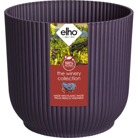 Elho The Winery Collection 22 - Violet - L 22 x B 22.015 x H 20 cm - intérieur - 100% recyclé (1/3)