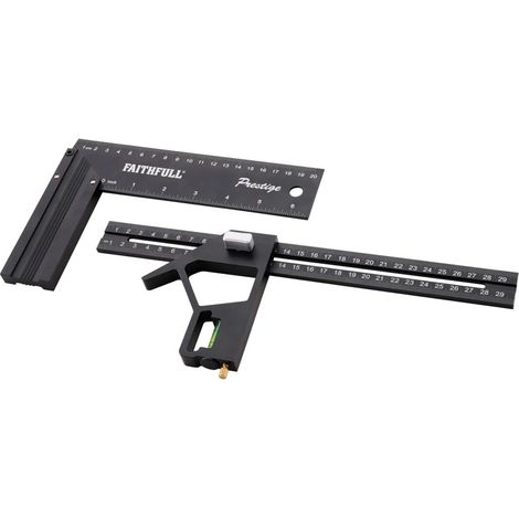 Faithfull Prestige Combination Square & 200mm (8in) Try Square Set XMS26COMBTRY (1/2)