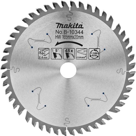 MAKITA B-10344 Corian plingr saw blade 165mm x 20mm x 48T