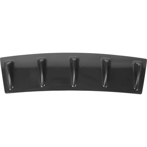 Diffuseur Arrière, Diffuseur avec Ruban Adhésif Double Face et Vis Universal Abs Noir pour Pare-Chocs Spoiler, Modification de la Voiture (Cinq Ailes) (1/5)