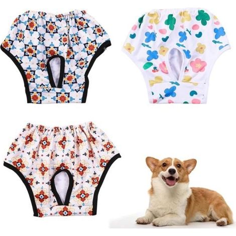 Culotte Chien - 3 Pièces - Réutilisables - Doux - Élastique (1/5)