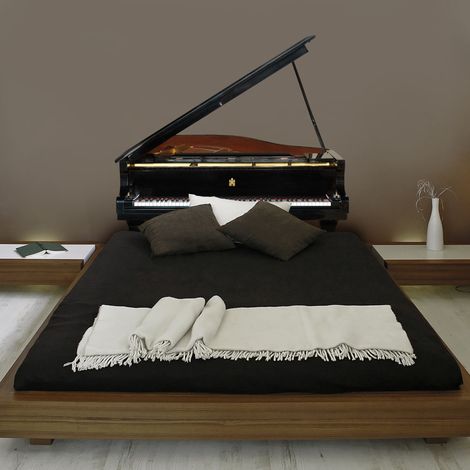 Sticker Tête de Lit Piano Noir XXL 60x160cm - Décoration Murale Photo Trompe l'Oeil, Décor Intérieur Design (1/5)