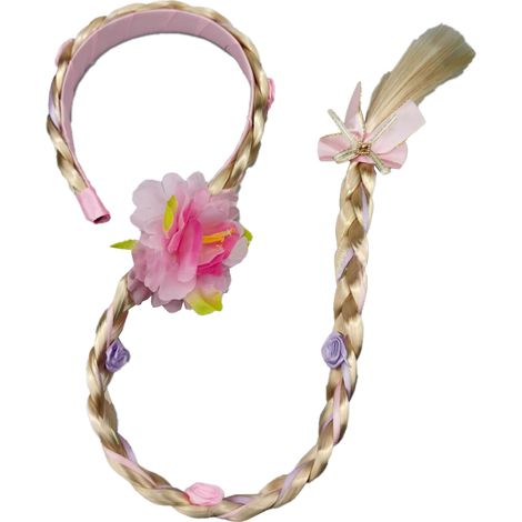 Diadema trenzada para coleta, accesorio para el cabello, para disfraz de fiesta navideña (1/4)