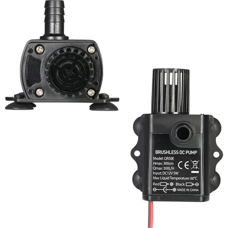 Mini pompe à eau CC sans balais, pompe de circulation d'aquarium USB DC5V 4,8W, étanche IP68, amphibie, convient aux aquariums et fontaines. (1/5)