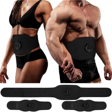 Appareil de Musculation Électrique pour Abdominaux - Ceinture EMS avec 12 Modes et 19 Niveaux pour Abdomen, Bras, Jambes (1/4)