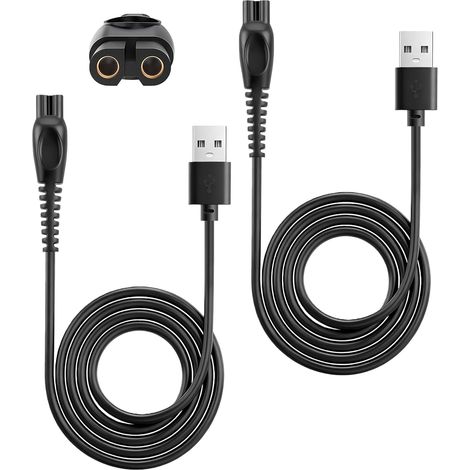 2-Pack 5V USB Charging Cable for Philips Electric Shavers, Compatible with Series 5000, Series 5000X and Series 7000, S5887 S5889 S5898 QP2724 QP2720 QP2734 QP4530 OneBlade Pro 360 (1/5)