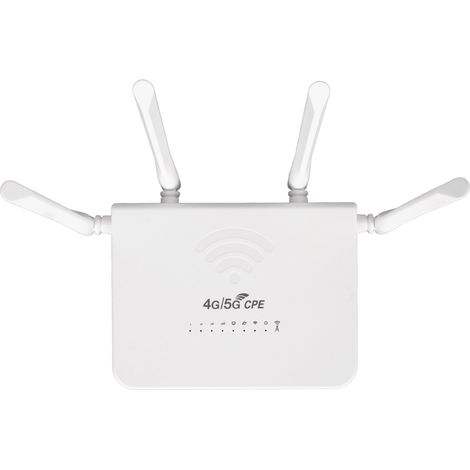 Routeur WiFi 4G 300 Mbps, emplacement pour carte SIM standard, 4 antennes, supporte jusqu'à 20 utilisateurs, port USB-C, point d'accès WiFi mobile pour l'Europe, prise UE 100-240 V