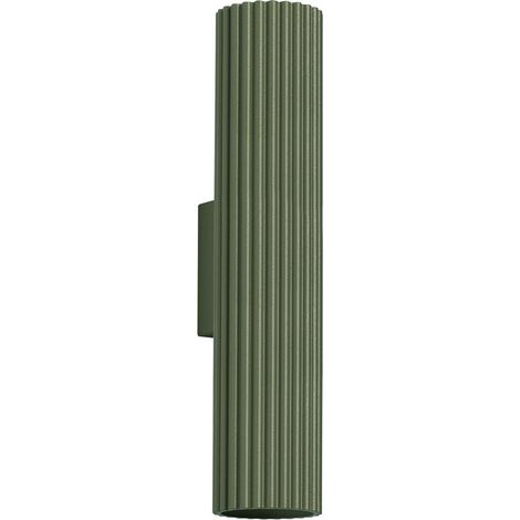 Wandleuchte Aluminium H: 30 cm Olivgrün GU10 2-flammig länglich Modern Wandlampe (1/5)