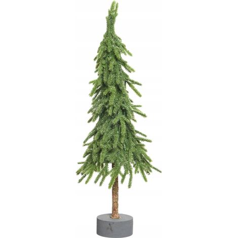 Sapin de Noël artificiel sur tronc, petit sapin vert, 45 cm (1/2)