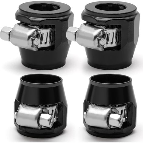 4 Colliers Serre-Tuyau 16-21mm Noir Acier à Vis Carburant Diesel Huile Eau Laiton (1/5)