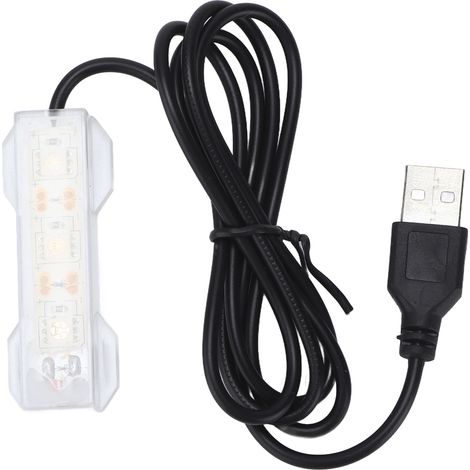 Lampe LED rouge pour aquarium, rechargeable par USB, en plastique, idéale pour les plantes aquatiques et l'aménagement paysager. (1/5)