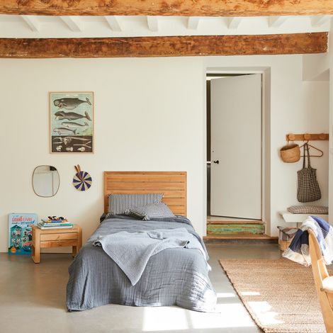 Tikamoon Minimalys Tête de lit en teck H 95 cm × L 95 cm × P 3 cm (1/5)