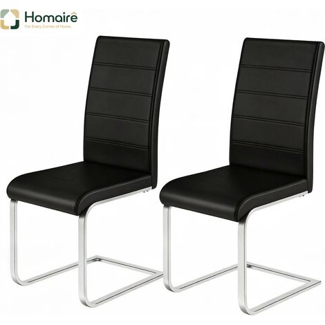 Chaise en métal noir 40 x 51 x 100 cm HOMAIRE (1/5)