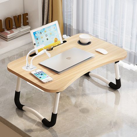 Foldable Laptop Table with USB Port 60cm(W) x 40cm(D) x 26cm(H) (1/5)
