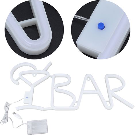 Éclairage mural néon LED violet BAR avec télécommande 24 touches et 8 modes d'éclairage, idéal pour les restaurants, bars et fêtes. Lumière bleue pour verres à vin. (1/5)