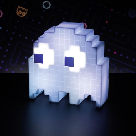 PAC-MAN Lampe Ghost Light weiß, aus Kunststoff, kommt in Geschenkkarton, inkl. USB Kabel. (1/4)
