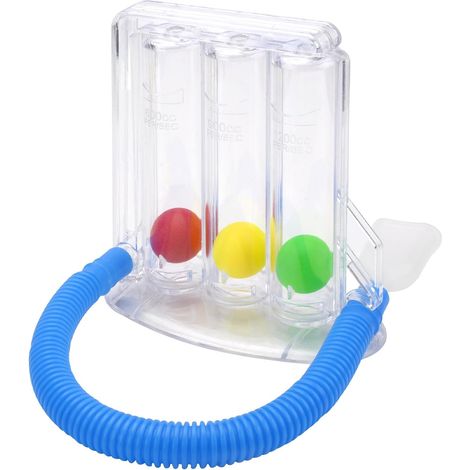 Système d'entraînement respiratoire à 3 chambres - Appareil d'entraînement respiratoire à chambre pour fonction pulmonaire et thérapie vocale - Pour orthophonie, ergothérapie, entraînement (1/5)
