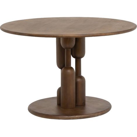 Table à manger ronde en bois de manguier Zola (1/5)