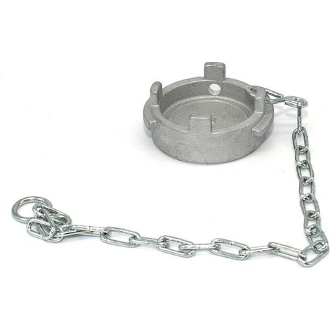 Bouchon symétrique Guillemin, pompier, plat type irrigation cadenassable avec chaînette - DN 80