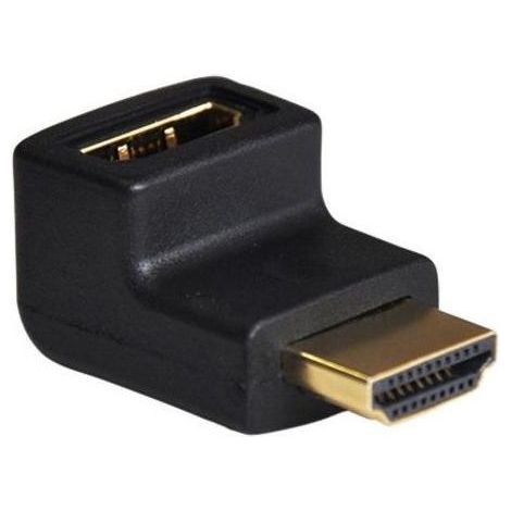 CONNETTORE HDMI CURVA A L 90   HDMI TIPO A M + HDMI TIPO A F