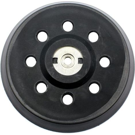 Plateau de ponçage 125mm – 8 trous – Finition mi-dure pour surfaces planes et incurvées – Compatible ponceuses Metabo SXE 325/425/425 TurboTec - 631220000 (1/5)