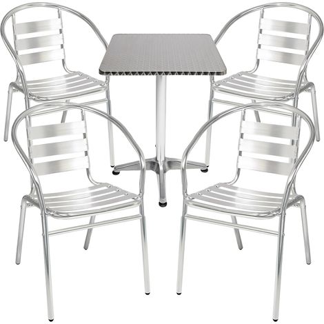 Bistrogarnitur 5-teilig Aluminium-M537504+4xM537474 (1/5)