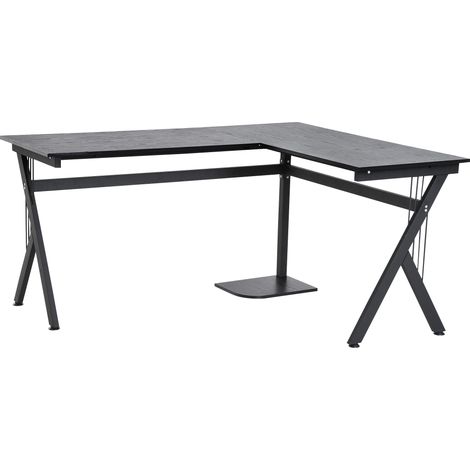 Bureau d’angle design ZEMBRA - Noir (1/4)