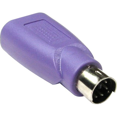 Rs Pro – Connecteur USB A Femelle vers PS/2 Mâle – Norme USB 1.1 – Adaptateur droit pour clavier – Compatible PC sans port USB (1/2)