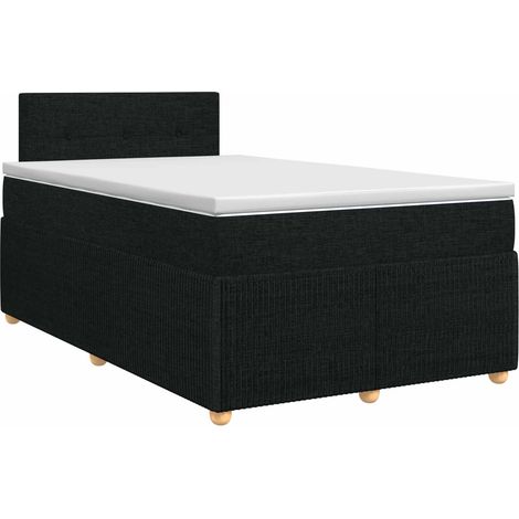 Maison Exclusive - Letto box spring con materasso Nero 120 x 200 cm Tessuto (1/5)