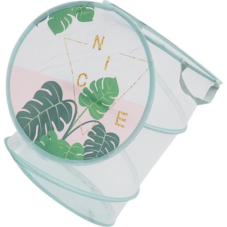 Panier à linge pliable et portable, sac à linge en filet, sac à linge en polyester vert, grand panier à linge en filet pour le linge domestique, petit (1/5)