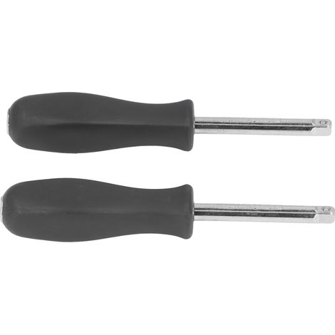 Lot de 2 clés tournevis à douille 1/4 po avec manche, acier vanadium chrome noir argent 150 mm, outil bricolage auto entretien (1/5)