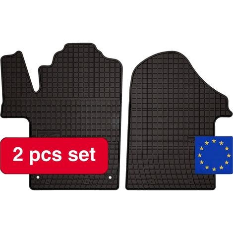 Tapis de voiture en caoutchouc, design durable, ajustement sur mesure pour Mercedes Vito W447, noir (1/5)