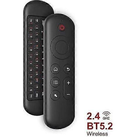 (Sans rétroéclairage) Clavier sans fil 2,4 GHz et Bluetooth avec télécommande, souris aérienne, gyroscope et commande vocale pour boîtier TV Android, Smart TV, ordinateur portable Db Avec rétroéclaira (1/4)