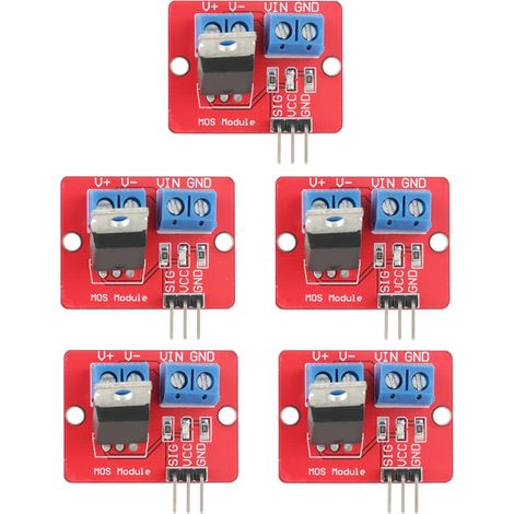 5pcs 3.3V/5V MOSFET Driver Modules PWM Output Driving Boards Output 0‑24V