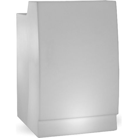 SICILIA Barra de 75 cm de largo, de doble altura, con luz y carga solar o por batería, muy resistente al uso exterior. Fabricada en polietileno (1/3)