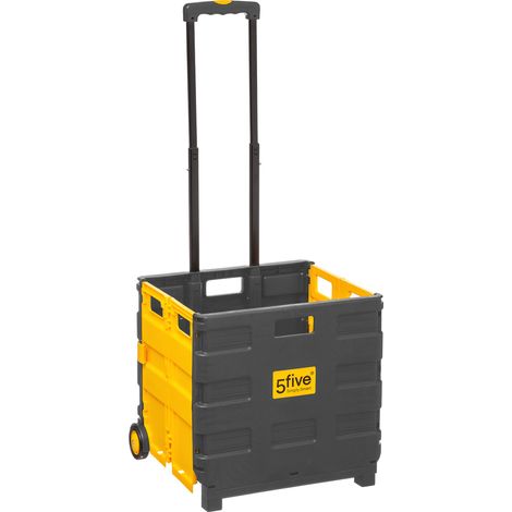 Trolley Portaoggetti Pieghevole con Ruote 43,5x38x45,5cm (1/5)