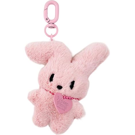 Porte-clés poupée, porte-clés en peluche en forme de lapin, porte-clés en peluche, accessoire de mode, pendentifs poupée, matière peluche.
